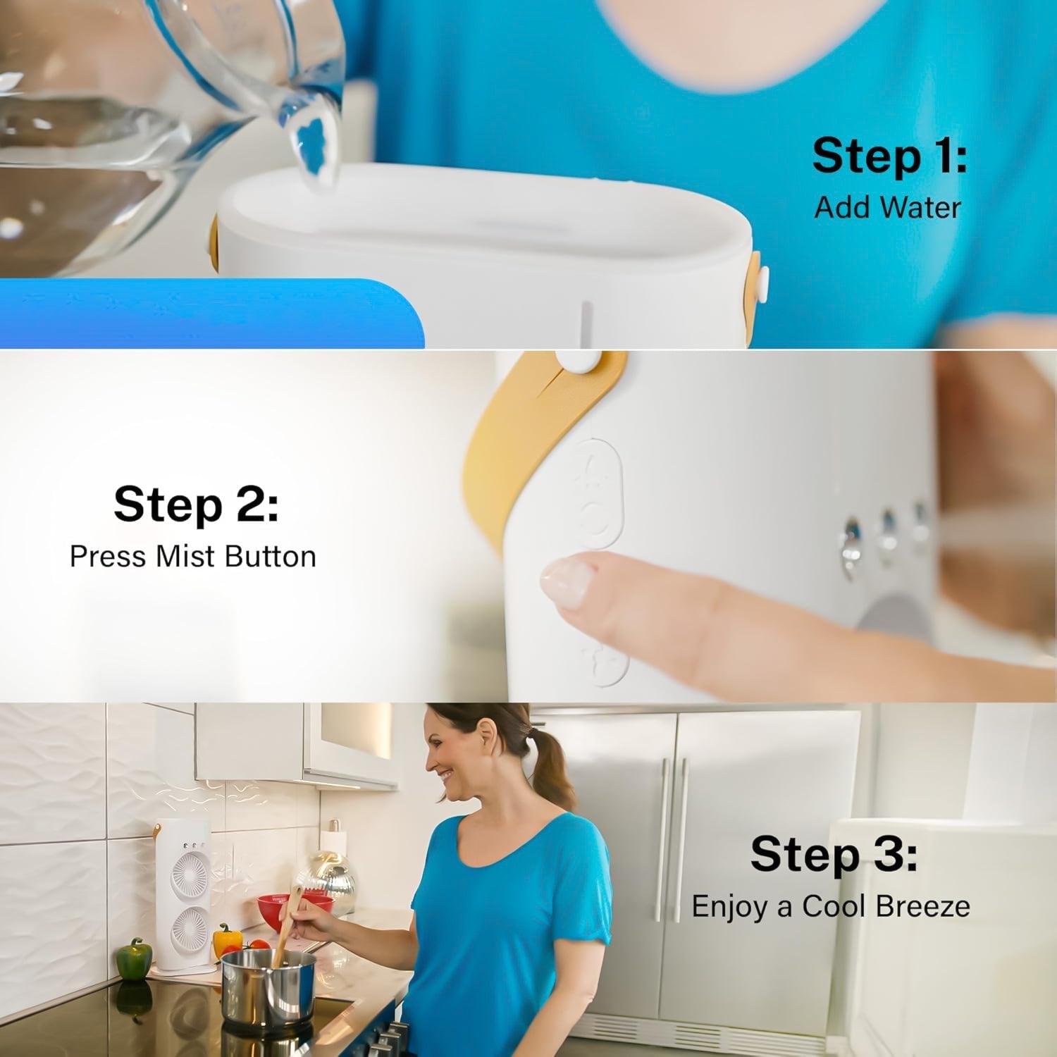 Electric Fan Desktop Double-head Powerful Air Cooler (1 Pc  With Remote) - JanakiShop.in