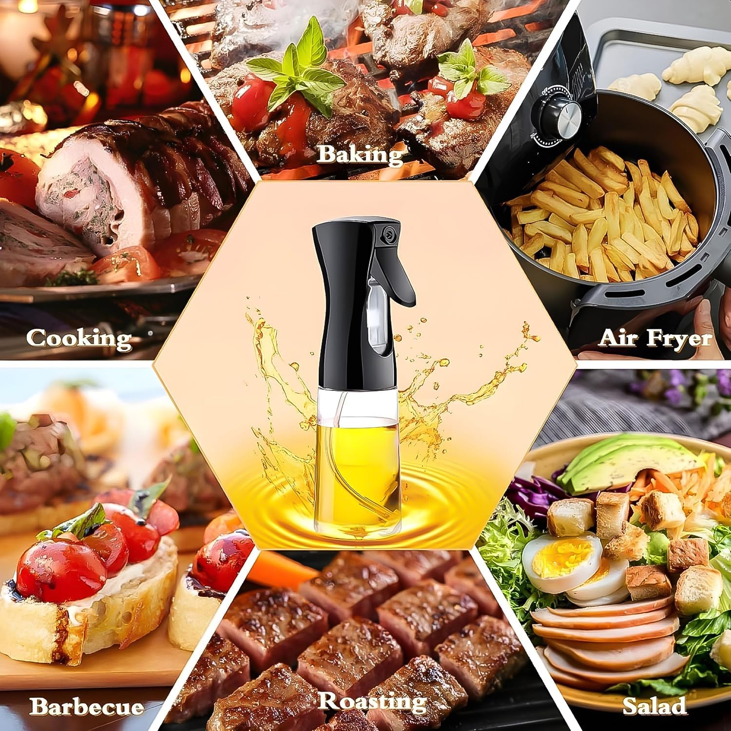 Plastic Oil Spray Bottle - Versatile Kitchen Gadgets (250 Ml Approx) - JanakiShop.in