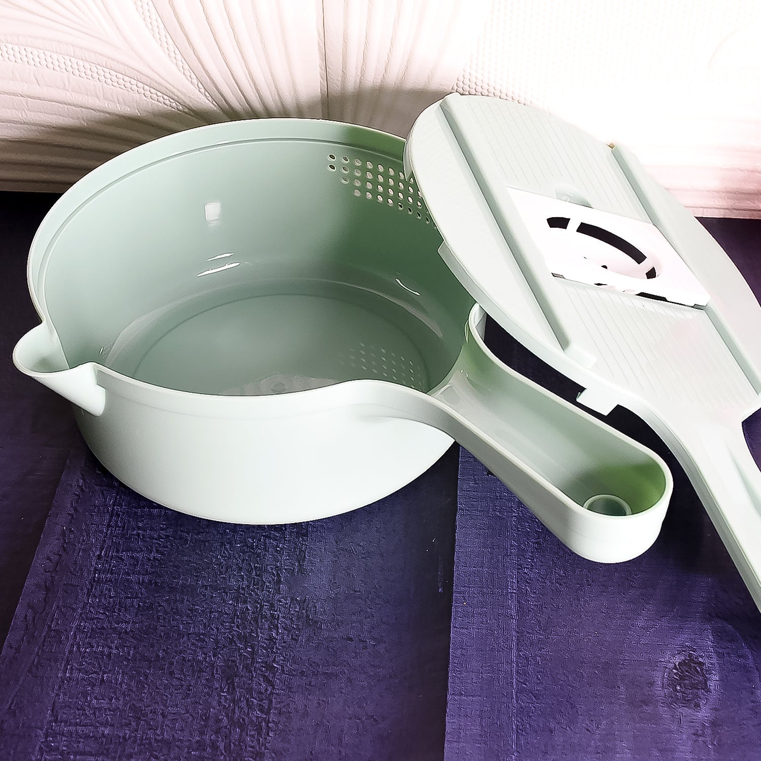 Vegetable Choppers With Drain Basket  6 In 1 Vegetable Slicer Blades (1 Set) - JanakiShop.in