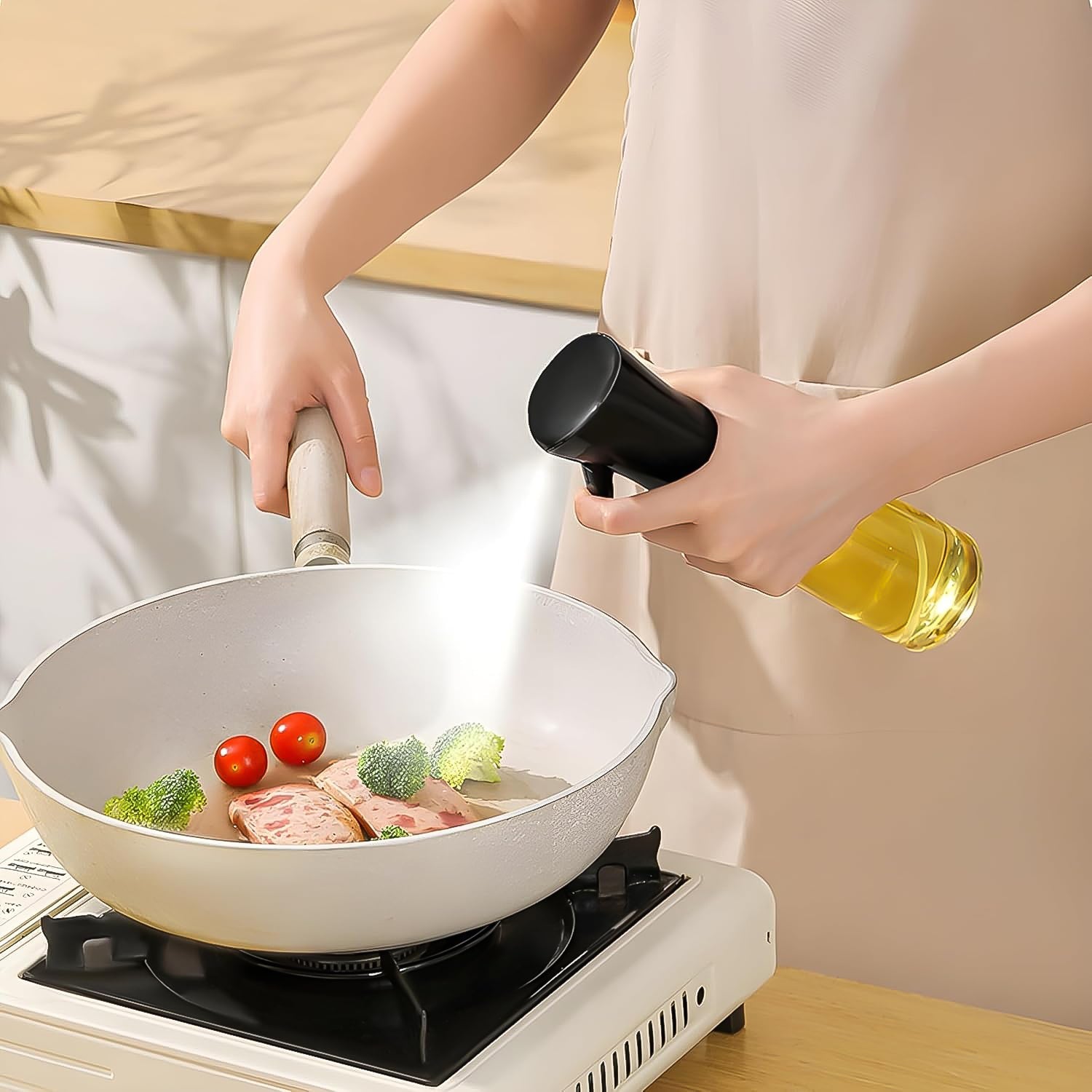 Plastic Oil Spray Bottle - Versatile Kitchen Gadgets (250 Ml Approx) - JanakiShop.in