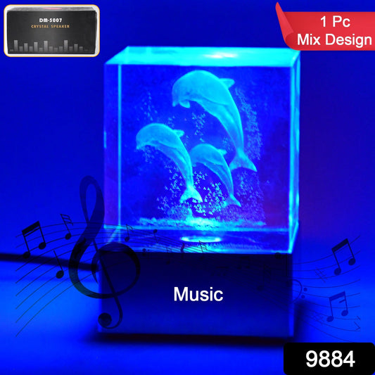 3d Mix Design Led Light Base With Speaker (1 Pc  B Grade) - JanakiShop.in