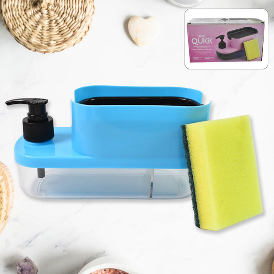 3 In 1 Dishwashing And Handwash Liquid Soap Dispenser (3 In 1 Dispenser) - JanakiShop.in