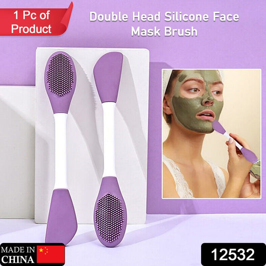 Double-headed Silicone Mask Brush Face Cleansing And Applying Mud Mask Beauty Salon Special Brush Smear Tool Facial Scrub Silicone Wash Scrubber Face Tools (1 Pc) - JanakiShop.in