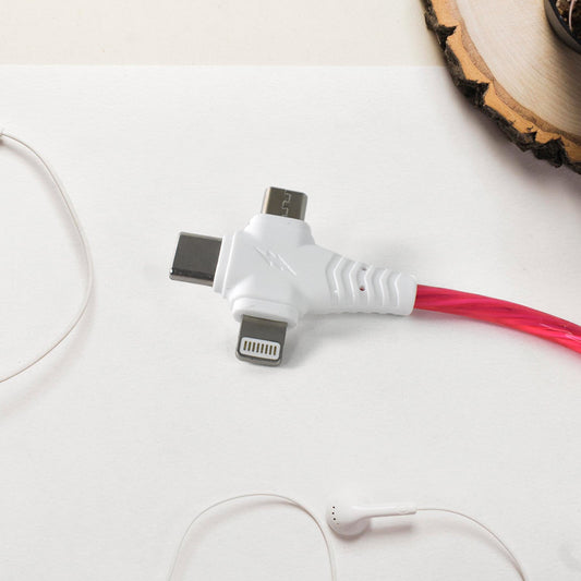 3 In 1 Charging Cable Light Up Fast Charger Lighting Cable - JanakiShop.in