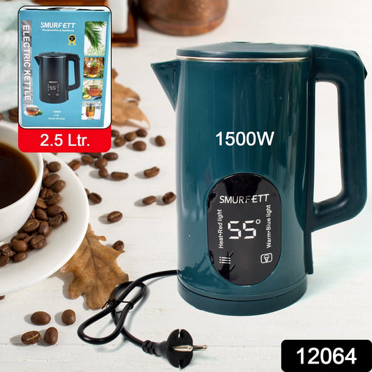 Temperature Display Electric Kettle 55 Degrees Constant Temperature Electric Kettle  (1500w 2.5 Ltr.  1 Pc) - JanakiShop.in