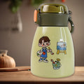 Vacuum Insulation Flask Bottle With Straw For Sports Adult Children (Approx 480ml) - JanakiShop.in