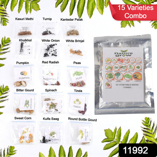 15 Varieties Of Vegetable Seeds Combo (1 Pkt.  15 Varieties) - JanakiShop.in
