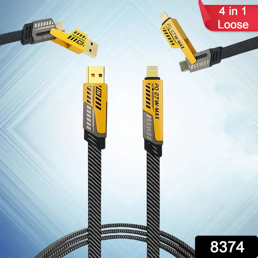 4 In 1 Fast Charging Cable (1 Pc  Loose) - JanakiShop.in