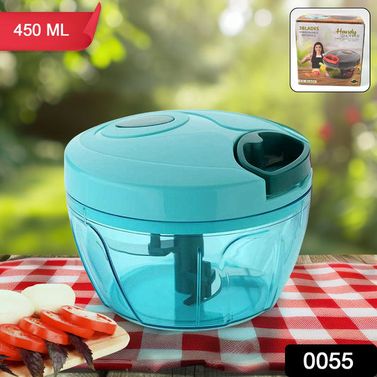 3 Blades Handy Chopper And Slicer Used Widely For Chopping And Slicing (450 Ml  1 Pc) - JanakiShop.in