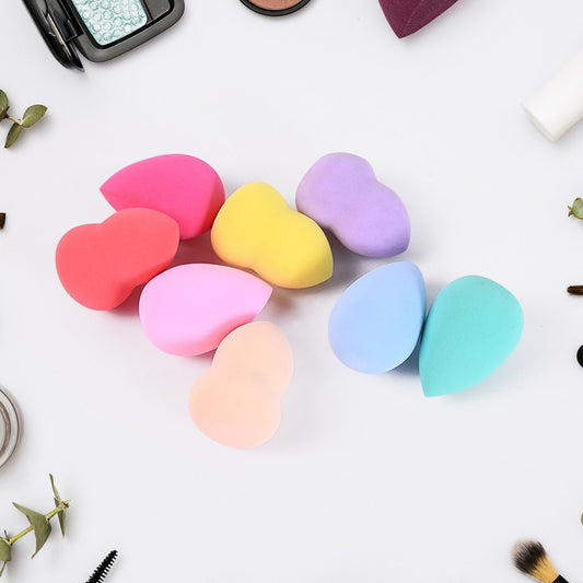 Makeup Beauty Powder Puff (8 Pcs Set  With Case  Mix Color) - JanakiShop.in