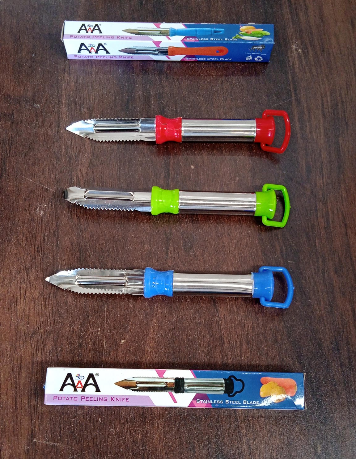 2in1 Multi-purpose Stainless Steel Peeler With Hanging Ring For Vegetables Potato Peeler Carrot Grated Suitable For Peeling And Shredding Fruit And Vegetables Kitchen Accessories Piller (1 Pc) - JanakiShop.in