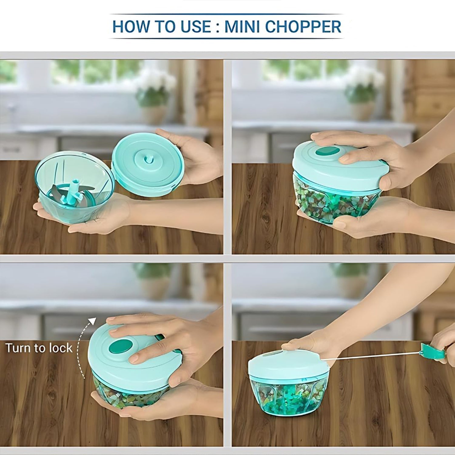 3 Blades Handy Chopper And Slicer Used Widely For Chopping And Slicing (450 Ml  1 Pc) - JanakiShop.in